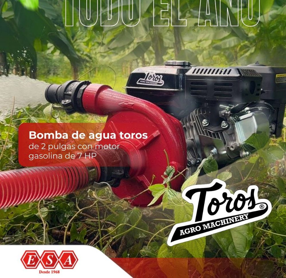 Bomba de Agua Toros 2x2 Gasolina 7 HP